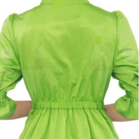 Gretchen Scott Teardrop Dress - Faille - in Kelly Green Size XL - Picture 3 of 8
